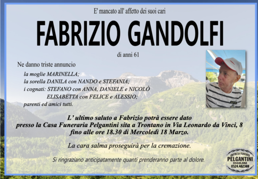 Fabrizio Gandolfi di anni 61