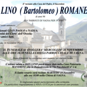 Don Lino (Bartolomeo) Romanello di anni 96