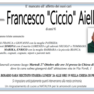 Francesco "Ciccio" Aiello di anni 95 Francesco "Ciccio" Aiello di anni 95
