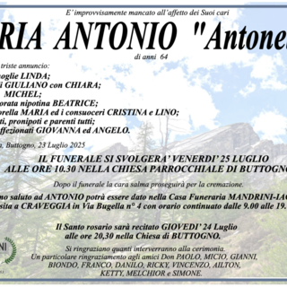 Iaria Antonio &quot;Antonello&quot; di anni 64