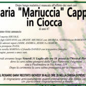 Maria "Mariuccia" Cappelli in Ciocca di anni 87