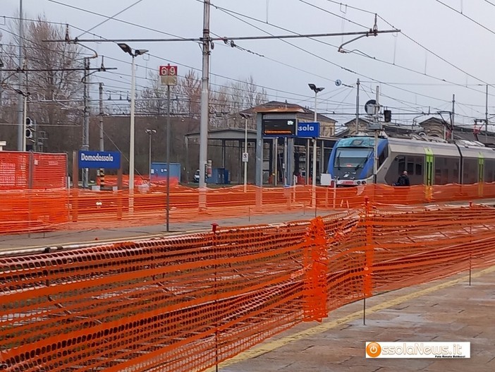 Lavori in corso alla stazione ferroviaria di Domodossola