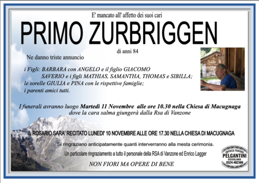 Primo Zurbriggen di anni 84 Primo Zurbriggen di anni 84