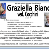Graziella Bianchi ved. Cocchini di anni 80