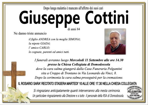 Giuseppe Cottini di anni 84 Giuseppe Cottini di anni 84