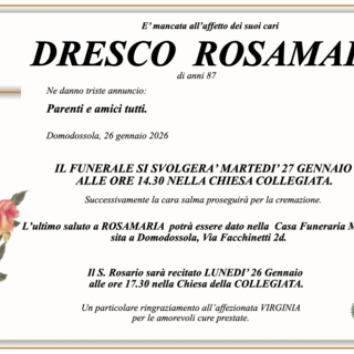 Dresco Rosamaria di anni 87
