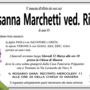 Rosanna Marchetti ved. Rizzi di anni 85