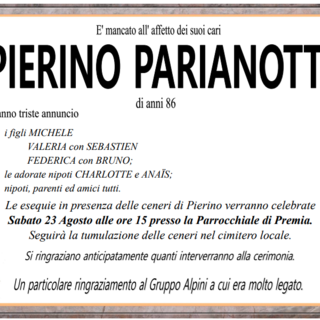 Pierino Parianotti di anni 86