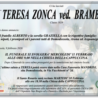 Teresa Zonca ved. Brambati classe 1929