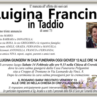 Luigina Francina di anni 73