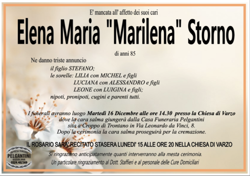 Elena Maria "Marilena" Storno di anni 85