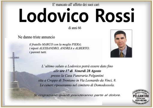Lodovico Rossi di anni 66