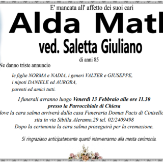 Alda Matli di anni 85