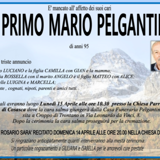 Primo Mario Pelgantini di anni 95