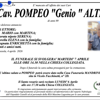 Cav. Pompeo "Genio" Altilia di anni 89