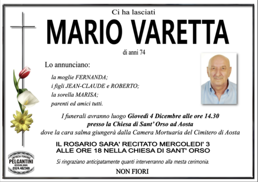 Mario Varetta di anni 74 Mario Varetta di anni 74