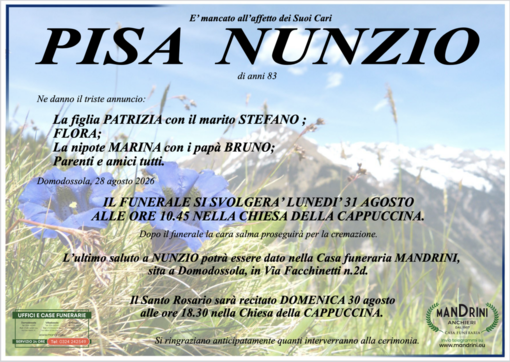 Pisa Nunzio di anni 83 Pisa Nunzio di anni 83