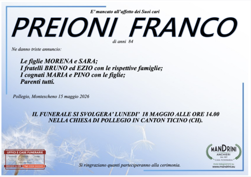 Preioni Franco di anni 84