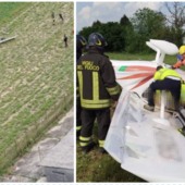 Le immagini dei soccorsi all'opera a Brebbia