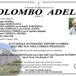 Colombo Adelio di anni 74