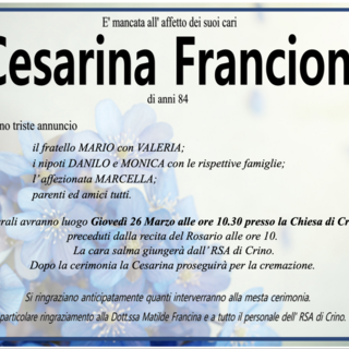 Cesaroni Francina di anni 84