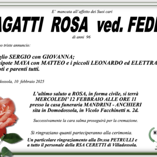Bagatti Rosa ved. Fedeli di anni 96