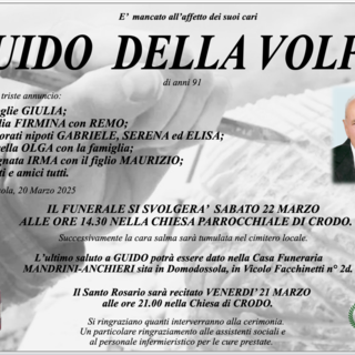 Guido Della Volpe di anni 81
