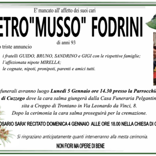 Pietro 'Musso' Fodrini di anni 93