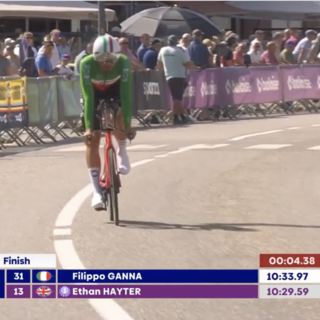Giro del Belgio, Ganna secondo nella cronometro: vince Hayter