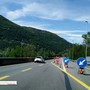 Il restringimento della corsia allo svincolo di Villadossola Il restringimento della corsia allo svincolo di Villadossola