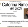 Caterina Rimella ved. Sacchi di anni 81 Caterina Rimella ved. Sacchi di anni 81