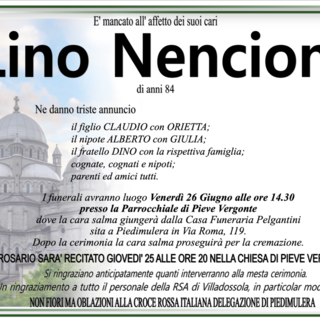 Lino Lencioni di anni 84