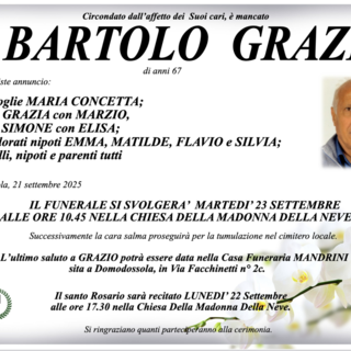 Di Bartolo Grazio di anni 67