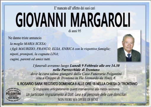 Giovanni Margaroli di anni 95