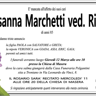 Rosanna Marchetti ved. Rizzi di anni 85