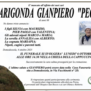 Marigonda Gianpiero &quot;Peo&quot; di anni 88
