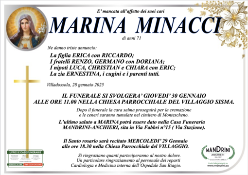 Marina Minacci di anni 71