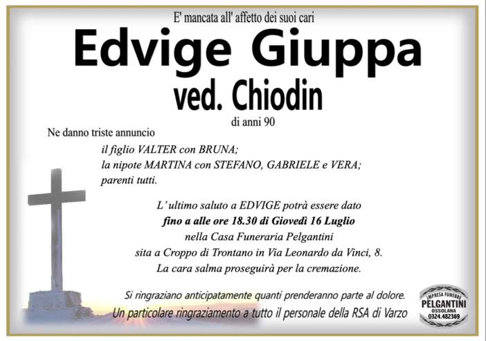 Edvige Giuppa ved. Chiodin di anni 90