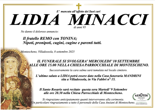 Lidia Minacci di anni 95