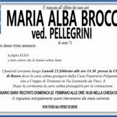 Maria Alba Brocca ved. Pellegrini di anni 71
