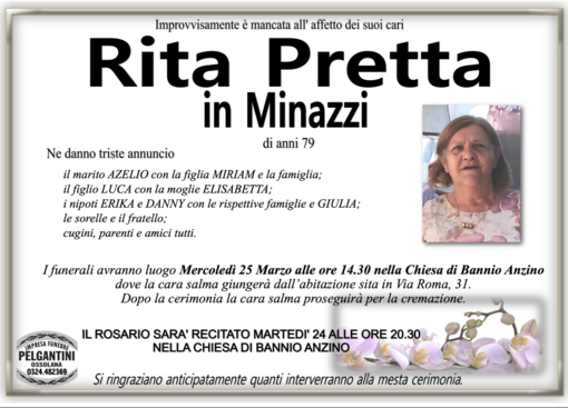Rita Pretta in Minazzi di anni 79