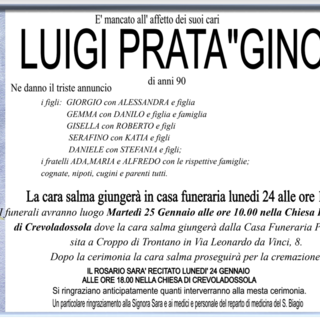 Luigi Prata &quot;Gino&quot; di anni 90