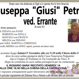 Giuseppa Petrulli ved. Errante di anni 83