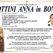 Cottini Anna in Bona di anni 73 Cottini Anna in Bona di anni 73