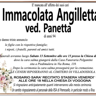 Immacolata Angilletta ved. Panetta di anni 94