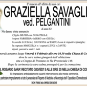 Graziella Savaglio ved. Pelgantini di anni 82