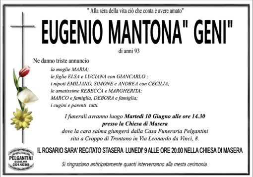 Eugenio Mantona &quot;Geni&quot; di anni 93