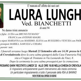 Laura Lunghi di anni 94