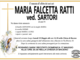 Maria Falcetta Ratti ved. Sartori di anni 91