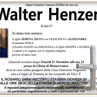 Walter Henzen di anni 67